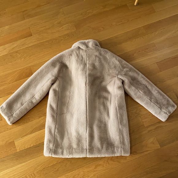 NWT Madewell Faux Fur Coat in Bisque - Picture 10 of 11
